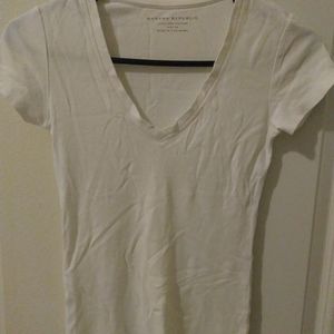 White V-neck T-shirt